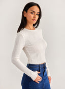 Μπλουζάκι cropped μακρυμάνικο ONLY 15299623