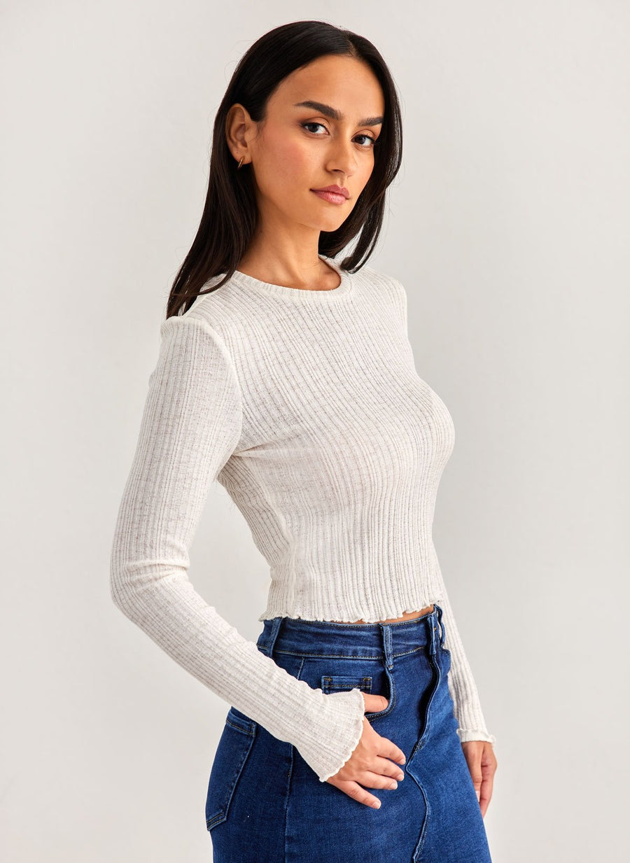 Μπλουζάκι cropped μακρυμάνικο ONLY 15299623