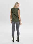 Μπλούζα αμάνικη με δαντέλα ONLY 15157656 - Λαδί - thefashionproject.gr - ONLY - 22292096032