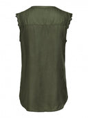 Μπλούζα αμάνικη με δαντέλα ONLY 15157656 - Λαδί - thefashionproject.gr - ONLY - 22292096032