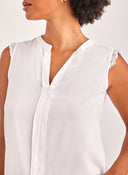 Μπλούζα αμάνικη με δαντέλα ONLY 15157656 - Λευκό - thefashionproject.gr - ONLY - 22292001032