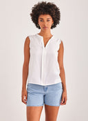 Μπλούζα αμάνικη με δαντέλα ONLY 15157656 - Λευκό - thefashionproject.gr - ONLY - 22292001032