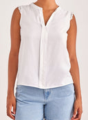 Μπλούζα αμάνικη με δαντέλα ONLY 15157656 - Λευκό - thefashionproject.gr - ONLY - 22292001032