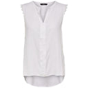 Μπλούζα αμάνικη με δαντέλα ONLY 15157656 - Λευκό - thefashionproject.gr - ONLY - 22292001032