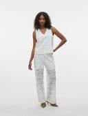 Μπλούζα αμάνικη με δαντέλα Vero Moda 10330053 - Λευκό - thefashionproject.gr - VERO MODA - 23981001003