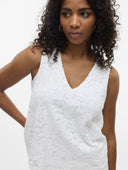 Μπλούζα αμάνικη με δαντέλα Vero Moda 10330053 - Λευκό - thefashionproject.gr - VERO MODA - 23981001003
