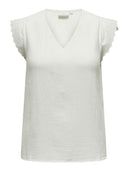 Μπλούζα αμάνικη με διάτρητο σχέδιο plus size CARMACOMA 15324431 - Λευκό - thefashionproject.gr - CARMAKOMA