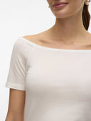 Μπλούζα με ανοιχτούς ώμους AWARE by Vero moda 10323420 - Λευκό - thefashionproject.gr - AWARE by VERO MODA - 23747001003