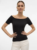 Μπλούζα με ανοιχτούς ώμους AWARE by Vero moda 10323420 - Μαύρο - thefashionproject.gr - AWARE by VERO MODA - 23747002003