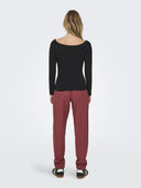 Μπλούζα με ανοιχτούς ώμους ONLY 15339763 - Μαύρο - thefashionproject.gr - ONLY - 23535002003
