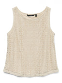 Μπλούζα με πλεκτό σχέδιο Vero Moda 10325032 - Άμμου - thefashionproject.gr - VERO MODA - 23756029003