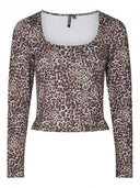 Μπλούζα με print PIECES 17157755 - Leopard - thefashionproject.gr - PIECES