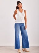 Μπλούζα με v cut ONLY 15320076 - Λευκό - thefashionproject.gr - ONLY - 21901001003