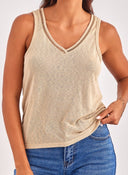 Μπλούζα με v cut ONLY 15320076 - Μπεζ - thefashionproject.gr - ONLY - 21901003003