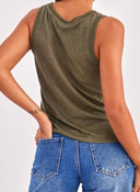 Μπλούζα με v cut ONLY 15320076 - Χακί - thefashionproject.gr - ONLY - 21901022003