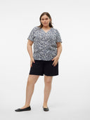 Μπλούζα plus size floral Vero Moda Curve 10305657 - Μπλε σκούρο - thefashionproject.gr - VERO MODA CURVE