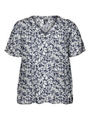 Μπλούζα plus size floral Vero Moda Curve 10305657 - Μπλε σκούρο - thefashionproject.gr - VERO MODA CURVE
