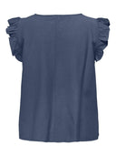 Μπλούζα plus size με βολάν CARMAKOMA 15320530 - Μπλε - thefashionproject.gr - CARMAKOMA