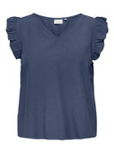 Μπλούζα plus size με βολάν CARMAKOMA 15320530 - Μπλε - thefashionproject.gr - CARMAKOMA