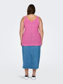 Μπλούζα plus size με λεπτή πλέξη CARMAKOMA 15315452 - Φούξια - thefashionproject.gr - CARMAKOMA