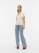 Μπλούζα v cut με σχέδιο Vero Moda 10329687 - Λευκό - thefashionproject.gr - VERO MODA - 24099001003