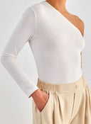 Μπλουζάκι με ένα μανίκι Different Shop 01 - 177 - Λευκό - thefashionproject.gr - DIFFERENT - SHOP