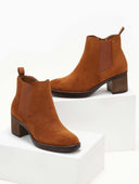 Μποτάκια αστραγάλου suede με λάστιχο - Ταμπά - thefashionproject.gr - The Fashion Project