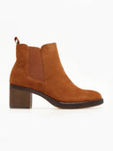 Μποτάκια αστραγάλου suede με λάστιχο - Ταμπά - thefashionproject.gr - The Fashion Project