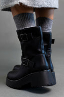 Μποτάκια biker chunky με τοκάδες - Μαύρο - thefashionproject.gr - The Fashion Project