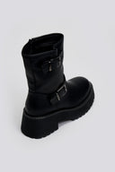 Μποτάκια biker chunky με τοκάδες - Μαύρο - thefashionproject.gr - The Fashion Project