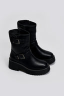 Μποτάκια biker chunky με τοκάδες - Μαύρο - thefashionproject.gr - The Fashion Project