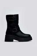 Μποτάκια biker chunky με τοκάδες - Μαύρο - thefashionproject.gr - The Fashion Project