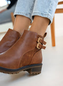 Μποτάκια casual αστραγάλου με pattern Erynn - Ταμπά - thefashionproject.gr - ERYNN