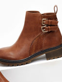 Μποτάκια casual αστραγάλου με pattern Erynn - Ταμπά - thefashionproject.gr - ERYNN