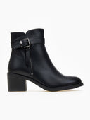 Μποτάκια casual με εξωτερικό φερμουάρ - Μαύρο - thefashionproject.gr - MIRA & MAX