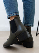 Μποτάκια chelsea αστραγάλου - Λαδί - thefashionproject.gr - The Fashion Project