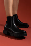 Μποτάκια chelsea με chunky σόλα PIECES 17151946 - Μαύρο - thefashionproject.gr - PIECES