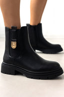 Μποτάκια chelsea με μεταλλικό στοιχείο ERYNN - Μαύρο - thefashionproject.gr - ERYNN
