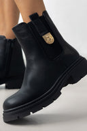 Μποτάκια chelsea με μεταλλικό στοιχείο ERYNN - Μαύρο - thefashionproject.gr - ERYNN