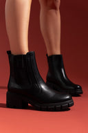 Μποτάκια chelsea με τακούνι - Μαύρο - thefashionproject.gr - La Coquette