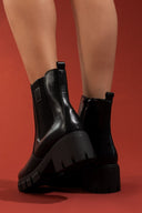 Μποτάκια chelsea με τακούνι - Μαύρο - thefashionproject.gr - La Coquette