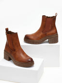 Μποτάκια chelsea με τακούνι Refresh 170997 - Κάμελ - thefashionproject.gr - Refresh