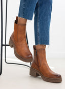 Μποτάκια chelsea με τακούνι Refresh 170997 - Κάμελ - thefashionproject.gr - Refresh