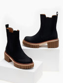 Μποτάκια chelsea suede με chunky σόλα ERYNN