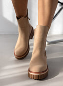 Μποτάκια chelsea suede με chunky σόλα ERYNN
