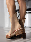 Μποτάκια chelsea suede με chunky σόλα ERYNN