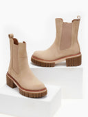 Μποτάκια chelsea suede με chunky σόλα ERYNN