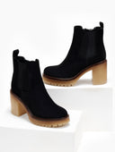 Μποτάκια chelsea suede με κρεπ τακούνι ERYNN
