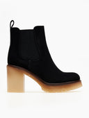 Μποτάκια chelsea suede με κρεπ τακούνι ERYNN