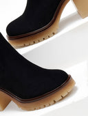 Μποτάκια chelsea suede με κρεπ τακούνι ERYNN